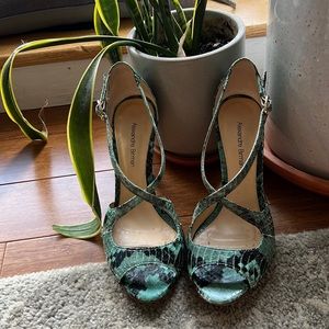 Alexandre Birman snakeskin sandals, size 6.5